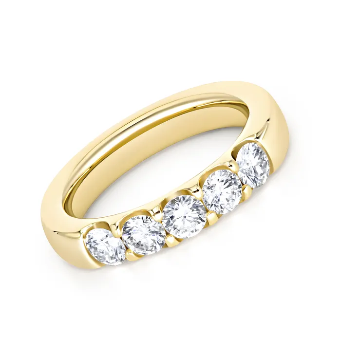 Odessa Round Diamond Band 98tw MEMOIRE Rings