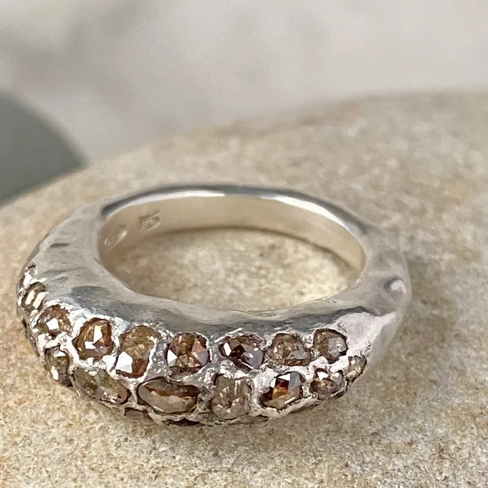 Rosa Maria Rings Rosa Maria Brenny Silver Brown Diamond Ring