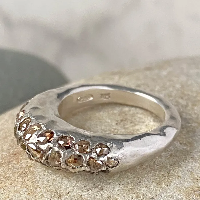 Rosa Maria Rings Rosa Maria Brenny Silver Brown Diamond Ring