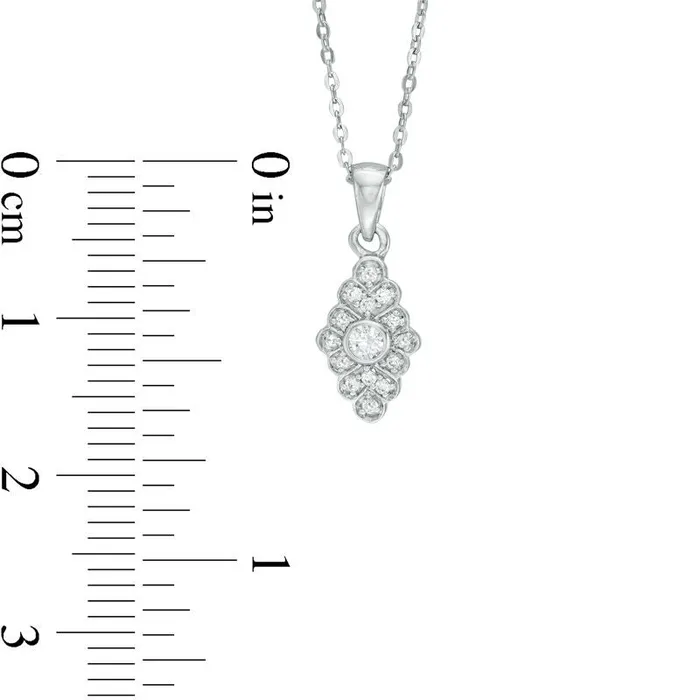 013 CT TW Natural Diamond Kite Pendant in 10K White Gold Goldia Necklaces 013 CT TW Natural Diamond Kite Pendant in 10K White Gold Goldia Necklaces