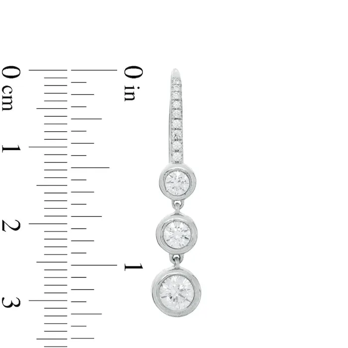 05 CT TW Diamond Graduated Drop Earrings in 10K White Gold Goldia Earrings 05 CT TW Diamond Graduated Drop Earrings in 10K White Gold Goldia Earrings