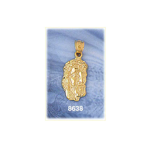 14K Gold Jesus Christ Head Charm Goldia Charm Necklaces