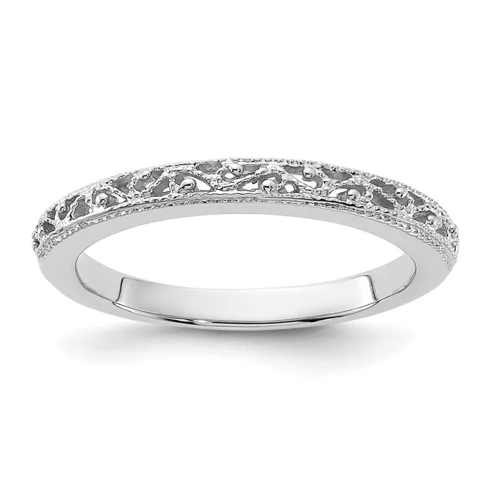 14k White Gold Band Goldia Rings