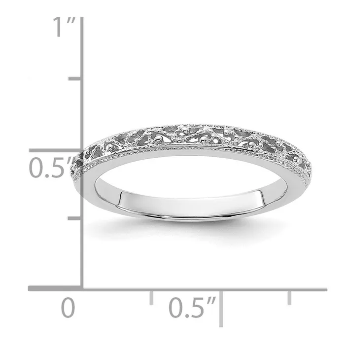 14k White Gold Band Goldia Rings