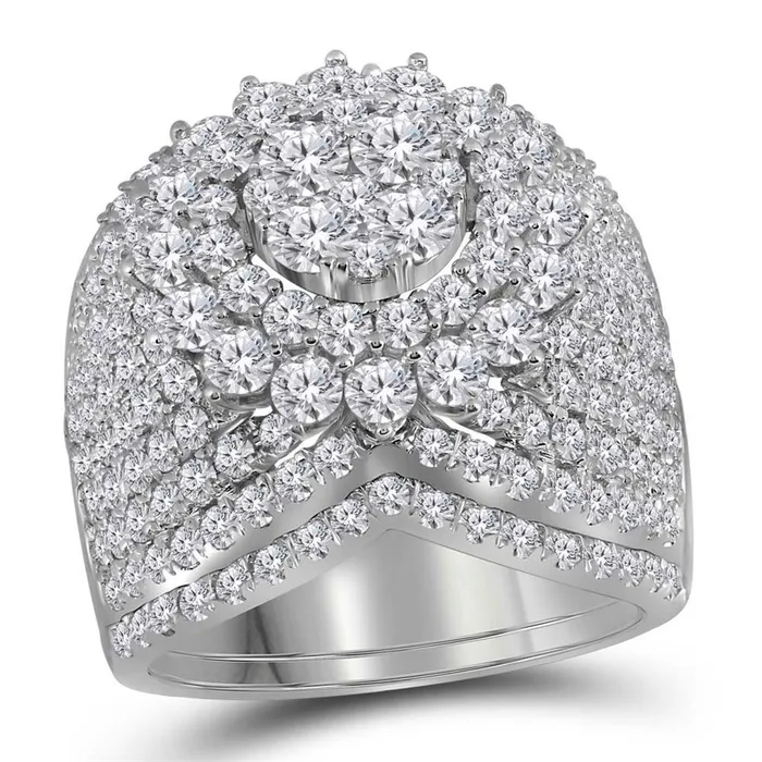 14k White Gold Round Diamond Bridal Wedding Ring Set 334 Cttw gndatlanta Rings
