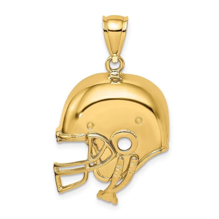 14k Yellow Gold 2D Polished Football Helmet Charm Goldia Charm Necklaces 14k Yellow Gold 2D Polished Football Helmet Charm Goldia Charm Necklaces
