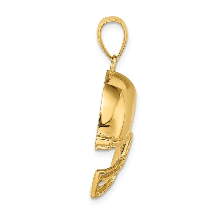 14k Yellow Gold 2D Polished Football Helmet Charm Goldia Charm Necklaces