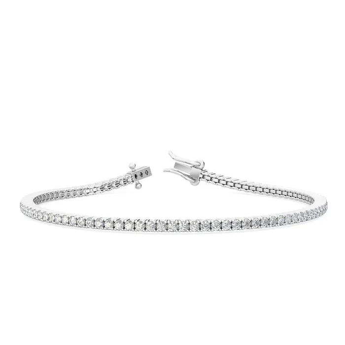 Bracelets Goldia 20 ct tw Classic FourProng Natural Diamond Tennis Bracelet in 10K White Gold Bracelets Goldia 20 ct tw Classic FourProng Natural Diamond Tennis Bracelet in 10K White Gold