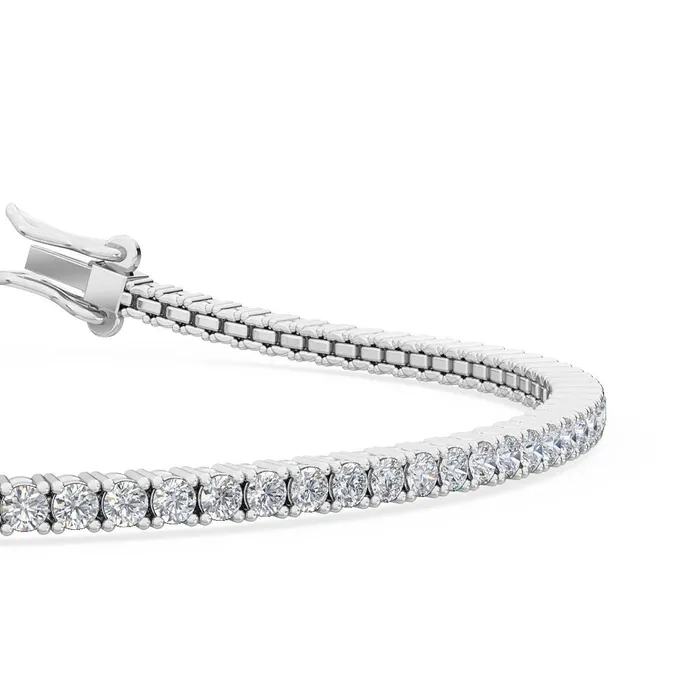 Bracelets Goldia 20 ct tw Classic FourProng Natural Diamond Tennis Bracelet in 10K White Gold