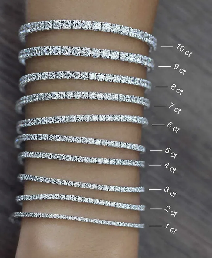 Bracelets Goldia 20 ct tw Classic FourProng Natural Diamond Tennis Bracelet in 10K White Gold