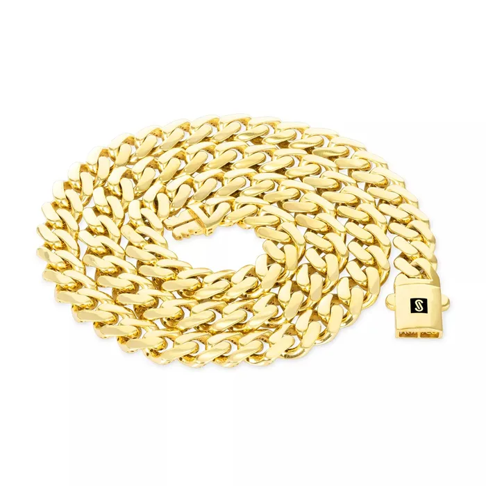 Bracelets Goldiacom 14k Yellow Gold Royal Monaco Miami Cuban Link 5mm Chain Bracelet Box Clasp 75
