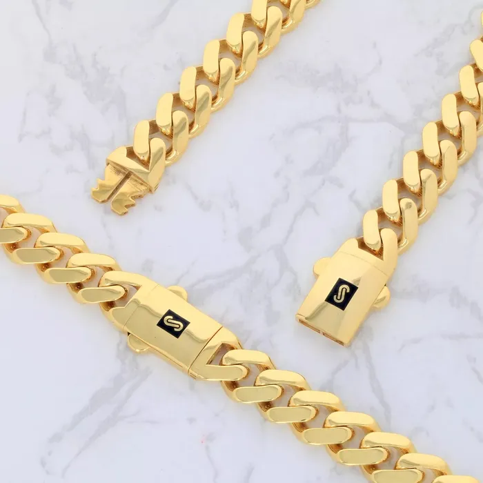 Bracelets Goldiacom 14k Yellow Gold Royal Monaco Miami Cuban Link 5mm Chain Bracelet Box Clasp 75