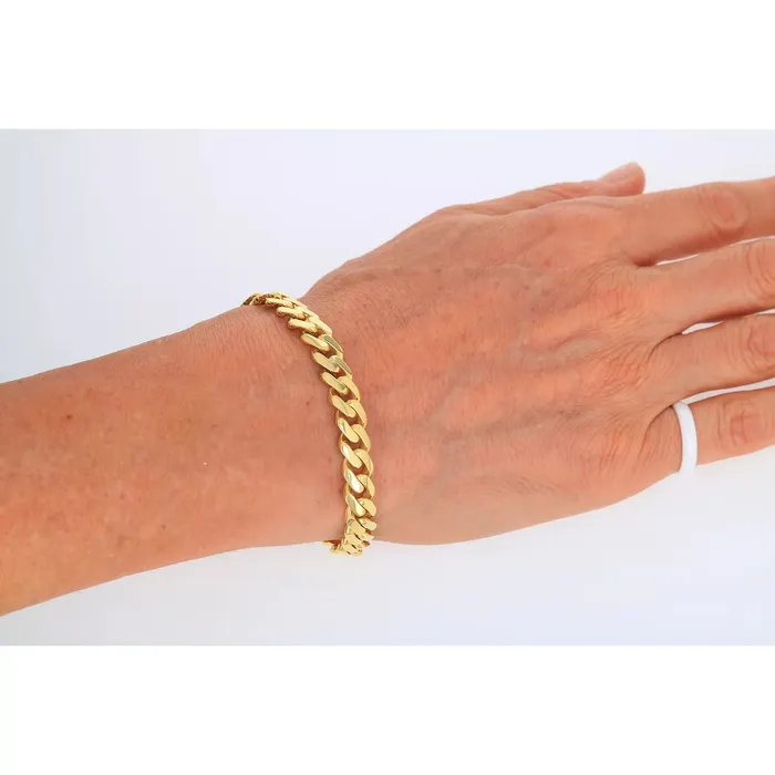 Bracelets Goldiacom 14k Yellow Gold Royal Monaco Miami Cuban Link 5mm Chain Bracelet Box Clasp 75