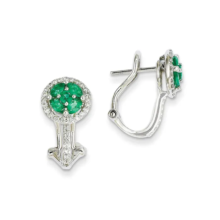 Earrings 14k White Gold 13Ct Real Diamond u0026 Emerald Earrings Goldia Earrings 14k White Gold 13Ct Real Diamond u0026 Emerald Earrings Goldia