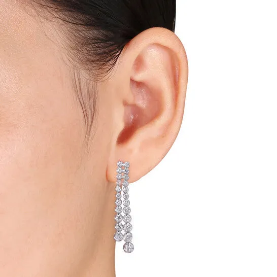 Earrings JMS always Original AMOUR 2 34 CT TW Diamond Double Row Drop Earrings In 18k White Gold Earrings JMS always Original AMOUR 2 34 CT TW Diamond Double Row Drop Earrings In 18k White Gold