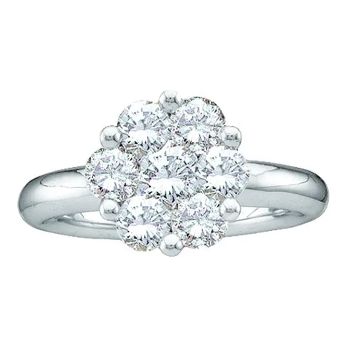 gndatlanta Rings 34CTDiamond FLOWER RING