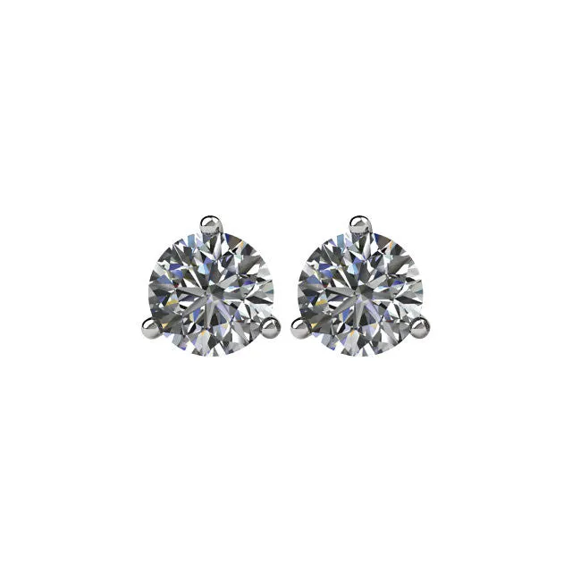 Goldia 34 CTW Diamond Threaded Post Earrings in 14kt White Gold Earrings
