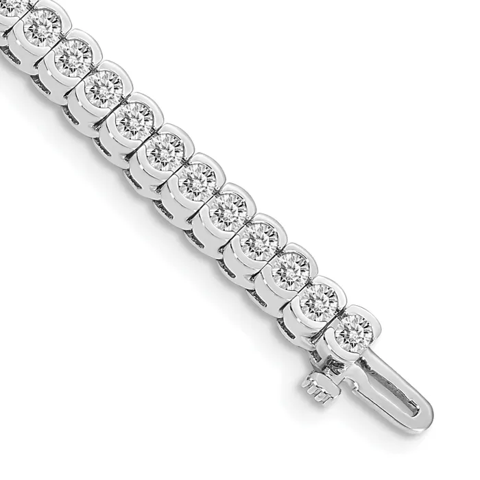 Goldia Bracelets 14k White Gold 5 12 Ct Lab Grown Diamond VSSI G Round Tennis Bracelet Goldia Bracelets 14k White Gold 5 12 Ct Lab Grown Diamond VSSI G Round Tennis Bracelet