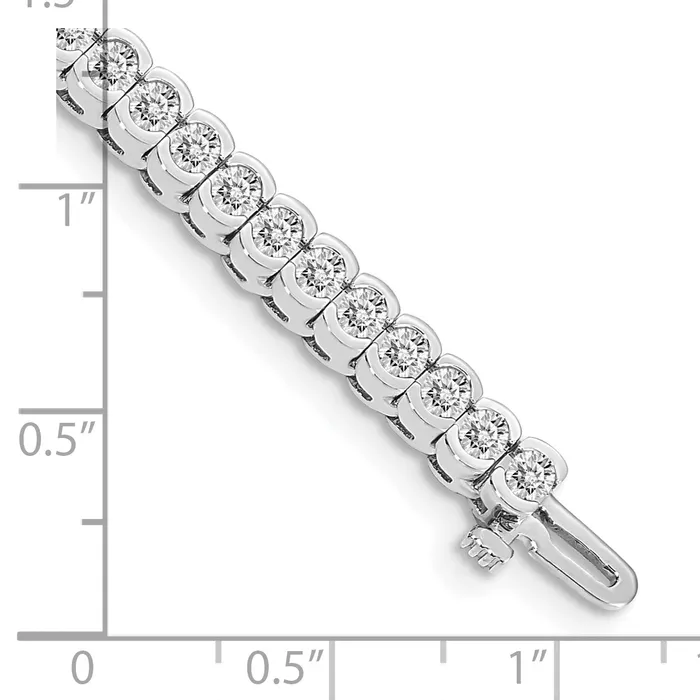Goldia Bracelets 14k White Gold 5 12 Ct Lab Grown Diamond VSSI G Round Tennis Bracelet