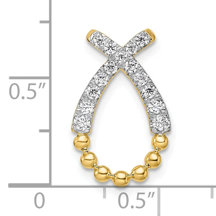 Goldia PreStyled Sets 14k Yellow Gold Lab Grown Diamond VSSI G Teardrop Pendant