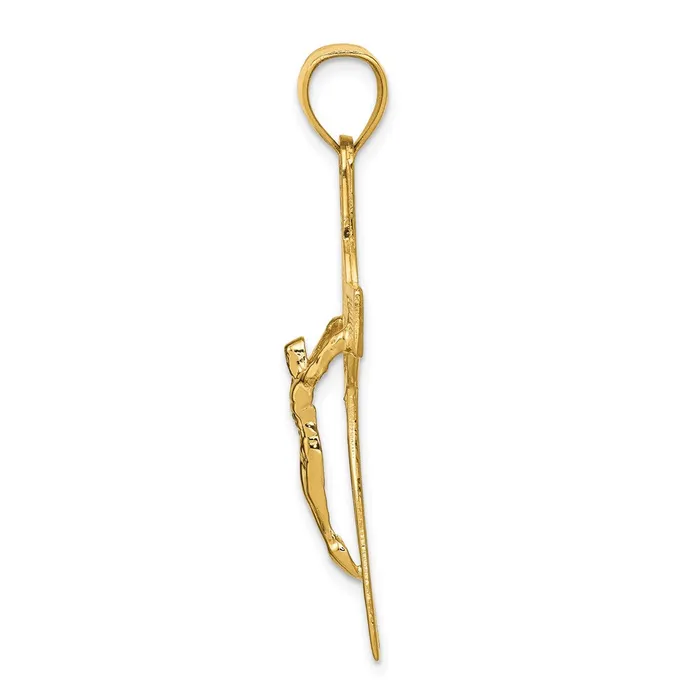 Goldia PreStyled Sets 14k Yellow Gold San Benito 2Sided Crucifix Pendant