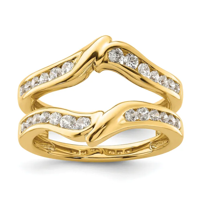 Goldia Rings 14k Yellow Gold 58 Ct Lab Grown Diamond VSSI G Ring Guard Goldia Rings 14k Yellow Gold 58 Ct Lab Grown Diamond VSSI G Ring Guard