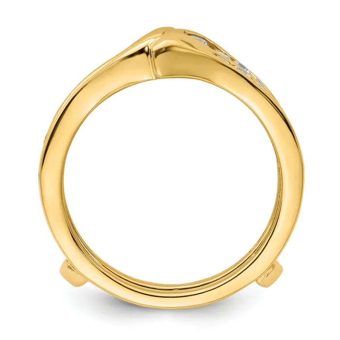 Goldia Rings 14k Yellow Gold 58 Ct Lab Grown Diamond VSSI G Ring Guard