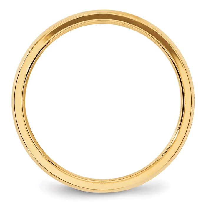 Goldia Rings Solid 14K Yellow Gold 4mm Bevel Edge Comfort Fit MensWomens Wedding Band Ring Size 55 Goldia Rings Solid 14K Yellow Gold 4mm Bevel Edge Comfort Fit MensWomens Wedding Band Ring Size 55