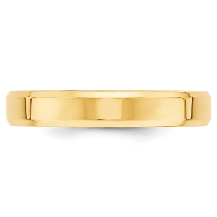 Goldia Rings Solid 14K Yellow Gold 4mm Bevel Edge Comfort Fit MensWomens Wedding Band Ring Size 55 Goldia Rings Solid 14K Yellow Gold 4mm Bevel Edge Comfort Fit MensWomens Wedding Band Ring Size 55