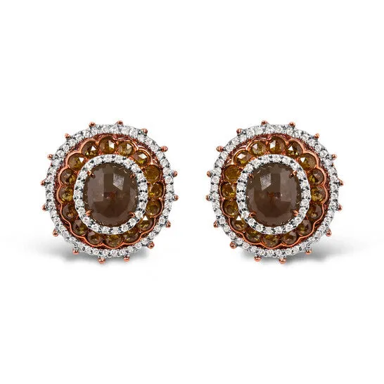 JMS always Original Haus of Brilliance 14K Rose Gold 3 12 Cttw Fancy Rose Cut Diamond Circle Shaped Triple Halo Stud Earring Fancy Color I2I3 clarity Earrings JMS always Original Haus of Brilliance 14K Rose Gold 3 12 Cttw Fancy Rose Cut Diamond Circle Shaped Triple Halo Stud Earring Fancy Color I2I3 clarity Earrings