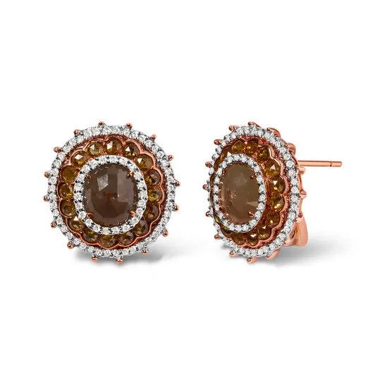 JMS always Original Haus of Brilliance 14K Rose Gold 3 12 Cttw Fancy Rose Cut Diamond Circle Shaped Triple Halo Stud Earring Fancy Color I2I3 clarity Earrings JMS always Original Haus of Brilliance 14K Rose Gold 3 12 Cttw Fancy Rose Cut Diamond Circle Shaped Triple Halo Stud Earring Fancy Color I2I3 clarity Earrings