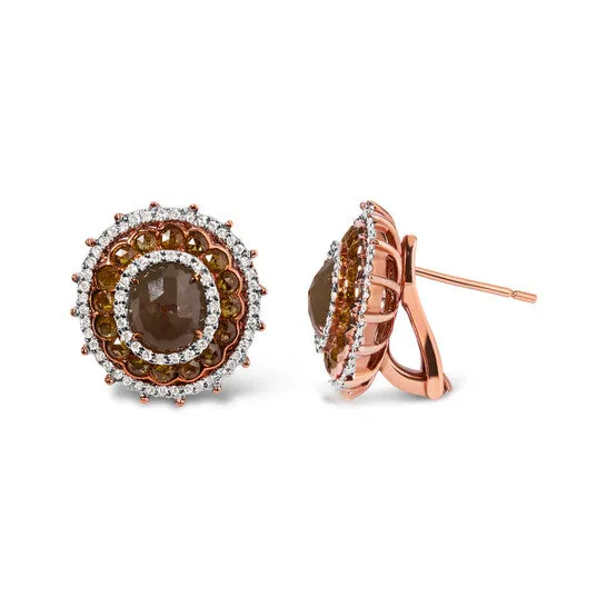 JMS always Original Haus of Brilliance 14K Rose Gold 3 12 Cttw Fancy Rose Cut Diamond Circle Shaped Triple Halo Stud Earring Fancy Color I2I3 clarity Earrings JMS always Original Haus of Brilliance 14K Rose Gold 3 12 Cttw Fancy Rose Cut Diamond Circle Shaped Triple Halo Stud Earring Fancy Color I2I3 clarity Earrings