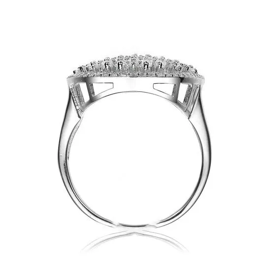 JMS always Rings Original Megan Walford Sterling Silver Clear Cubic Zirconia Oval Shape Ring JMS always Rings Original Megan Walford Sterling Silver Clear Cubic Zirconia Oval Shape Ring