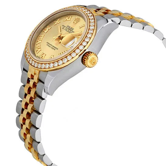 JMS always Watches Original Rolex Lady Datejust Champagne Roman Dial Diamond Bezel Automatic Watch 279383CRJ JMS always Watches Original Rolex Lady Datejust Champagne Roman Dial Diamond Bezel Automatic Watch 279383CRJ