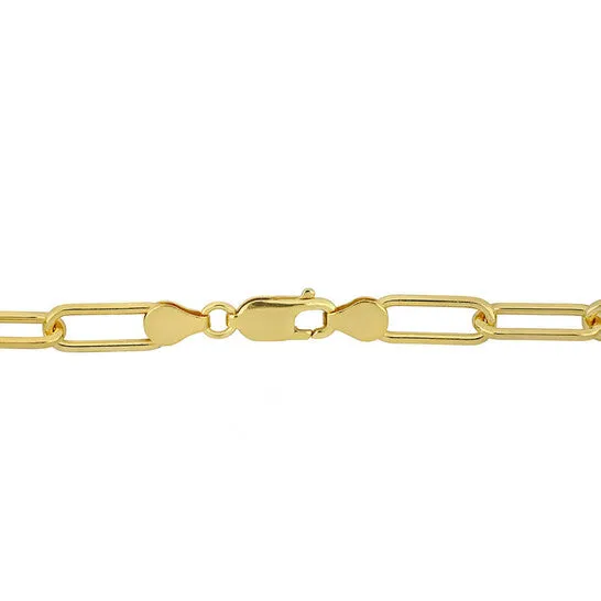 Necklaces JMS always Original AMOUR 6mm Paperclip Chain Necklace In Yellow Plated Sterling Silver 18 In Necklaces JMS always Original AMOUR 6mm Paperclip Chain Necklace In Yellow Plated Sterling Silver 18 In