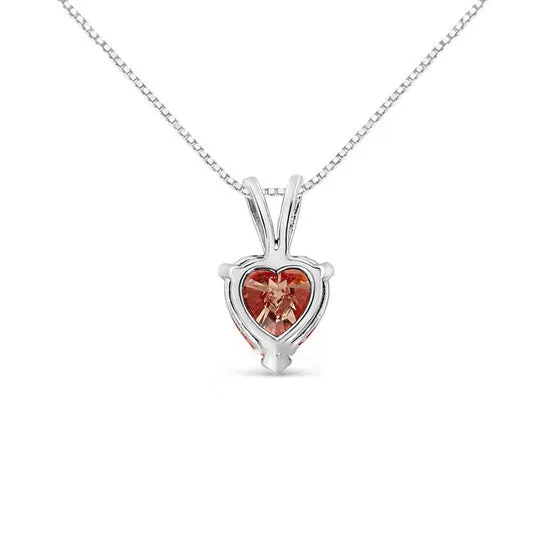 Necklaces JMS always Original IGI Certified 14K White Gold Martini Set 100 Cttw Lab Grown Pink Heart Diamond Solitaire 18 Pendant Necklace Pink Color SI2 Clarity Necklaces JMS always Original IGI Certified 14K White Gold Martini Set 100 Cttw Lab Grown Pink Heart Diamond Solitaire 18 Pendant Necklace Pink Color SI2 Clarity