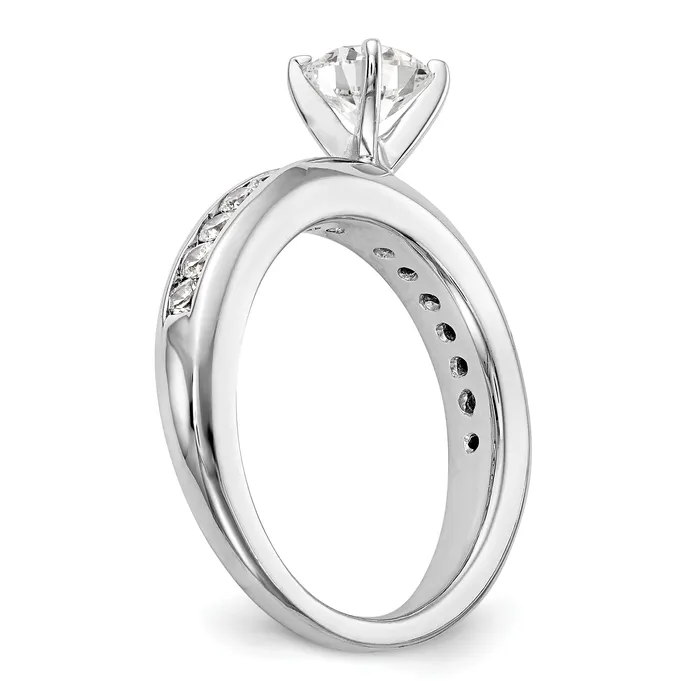 Rings 14K White Gold Lab Grown Diamond VSSI G Engagement Ring Goldia