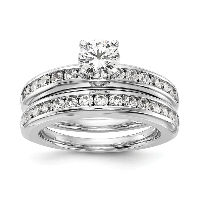 Rings 14K White Gold Lab Grown Diamond VSSI G Engagement Ring Goldia