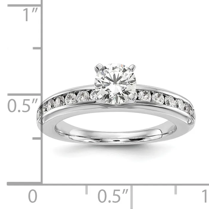 Rings 14K White Gold Lab Grown Diamond VSSI G Engagement Ring Goldia