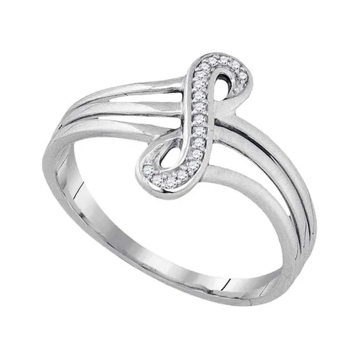 Rings gndatlanta 14k White Gold Round Diamond Vertical Infinity Strand Ring 120 Cttw Rings gndatlanta 14k White Gold Round Diamond Vertical Infinity Strand Ring 120 Cttw