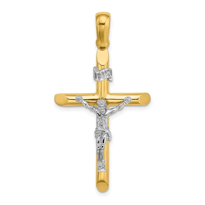 Rings Goldia 14k Twotone Gold Polished Crucifix Charm
