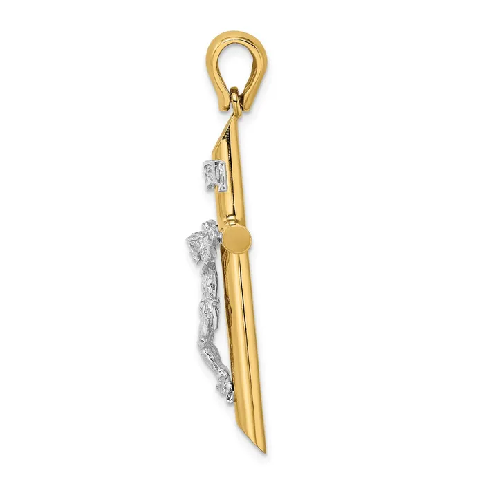 Rings Goldia 14k Twotone Gold Polished Crucifix Charm