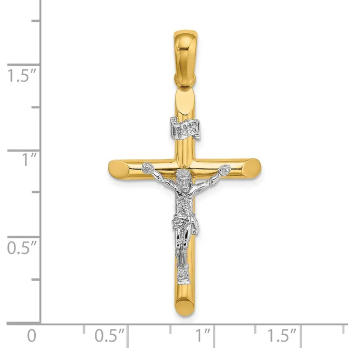 Rings Goldia 14k Twotone Gold Polished Crucifix Charm