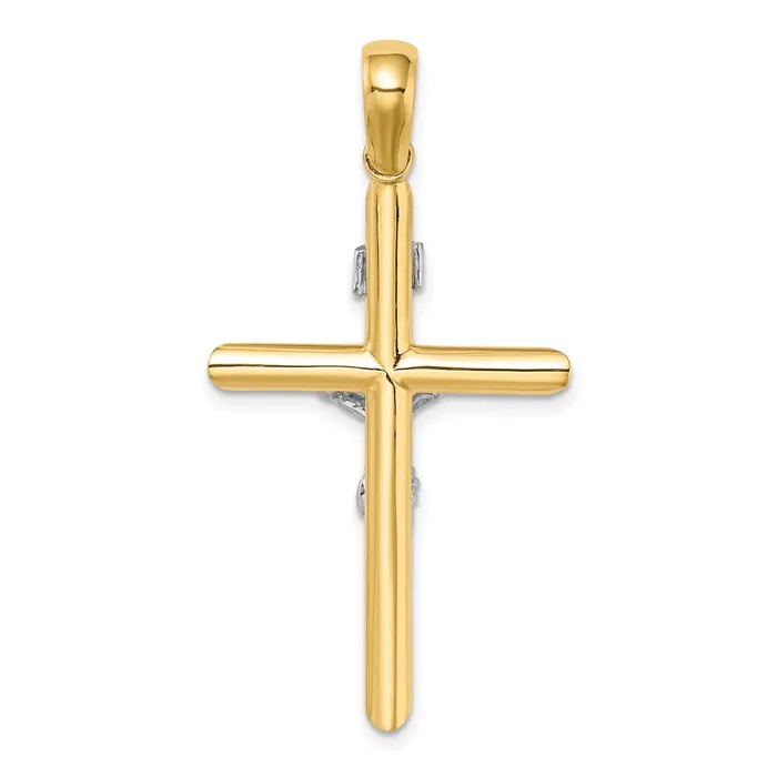Rings Goldia 14k Twotone Gold Polished Crucifix Charm