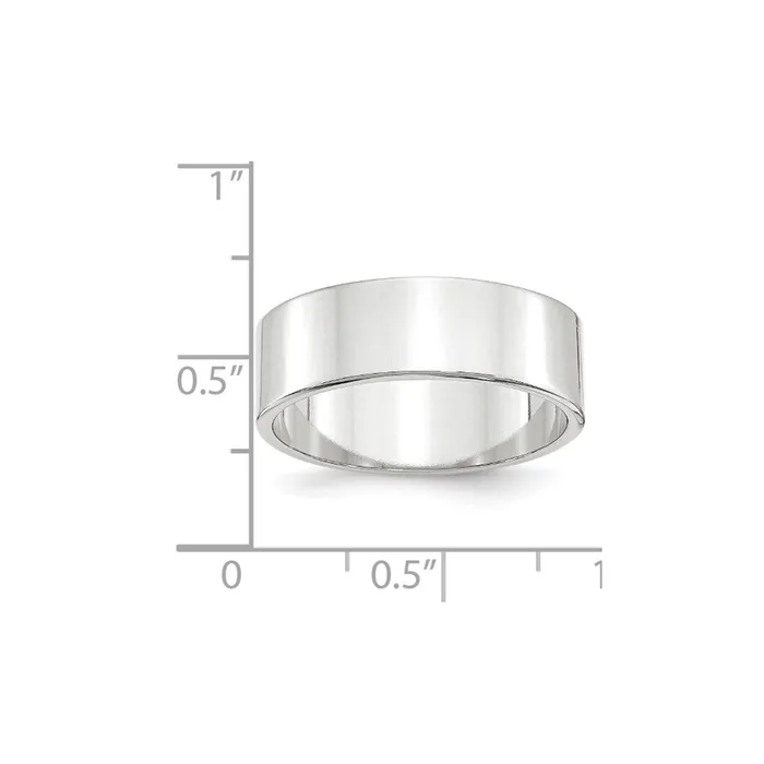Rings Goldia Solid 10K White Gold 7mm Light Weight Flat MensWomens Wedding Band Ring Size 12 Rings Goldia Solid 10K White Gold 7mm Light Weight Flat MensWomens Wedding Band Ring Size 12