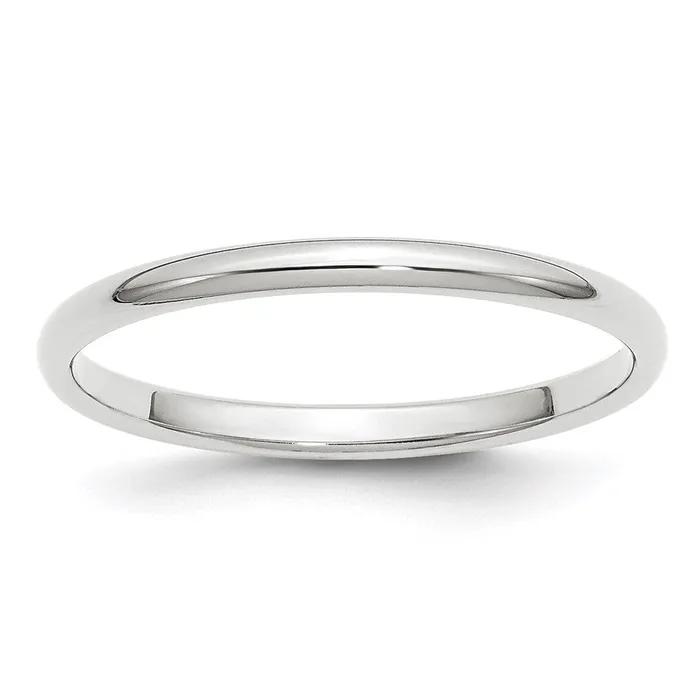 Rings Goldia Solid 18K White Gold 2mm Half Round MensWomens Wedding Band Ring Size 95 Rings Goldia Solid 18K White Gold 2mm Half Round MensWomens Wedding Band Ring Size 95
