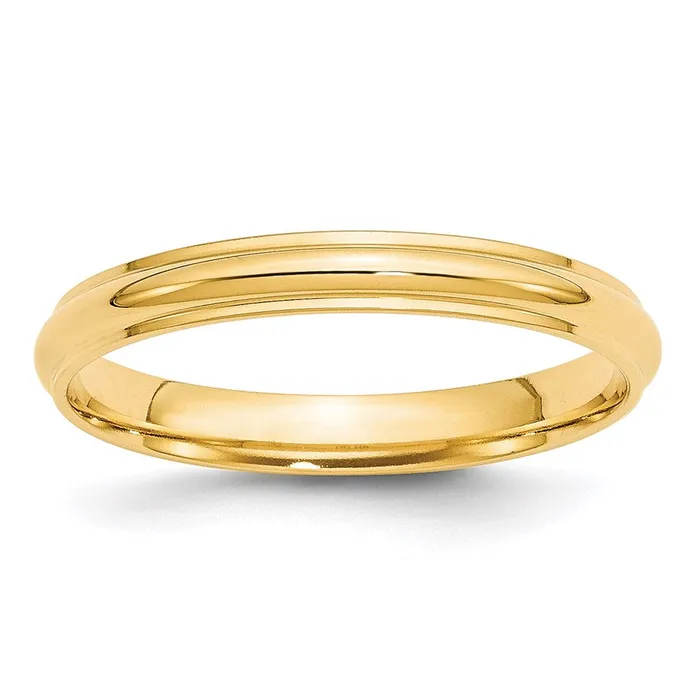 Rings Solid 18K Yellow Gold 3mm Half Round with Edge MensWomens Wedding Band Ring Size 11 Goldia Rings Solid 18K Yellow Gold 3mm Half Round with Edge MensWomens Wedding Band Ring Size 11 Goldia