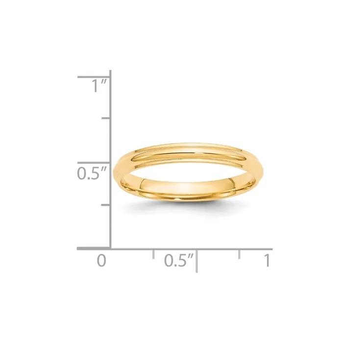 Rings Solid 18K Yellow Gold 3mm Half Round with Edge MensWomens Wedding Band Ring Size 11 Goldia Rings Solid 18K Yellow Gold 3mm Half Round with Edge MensWomens Wedding Band Ring Size 11 Goldia