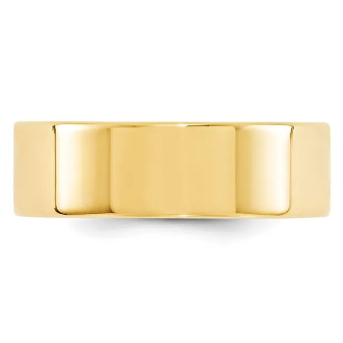 Solid 14K Yellow Gold 7mm Standard Flat Comfort Fit MensWomens Wedding Band Ring Size 4 Goldia Rings Solid 14K Yellow Gold 7mm Standard Flat Comfort Fit MensWomens Wedding Band Ring Size 4 Goldia Rings