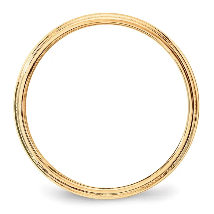 Solid 18K Yellow Gold 3mm Light Weight Milgrain Half Round MensWomens Wedding Band Ring Size 10 Goldia Rings Solid 18K Yellow Gold 3mm Light Weight Milgrain Half Round MensWomens Wedding Band Ring Size 10 Goldia Rings